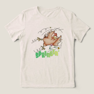 Spring Chicken ladies tri-blen soft tee