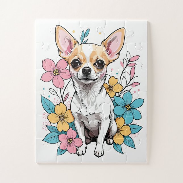 Spring Chihuahua Jigsaw Puzzle (Vertical)