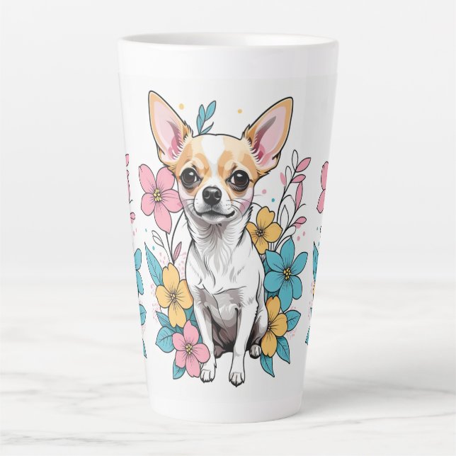 Spring Chihuahua Latte Mug (Front)
