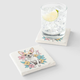 Spring Chihuahua Stone Coaster