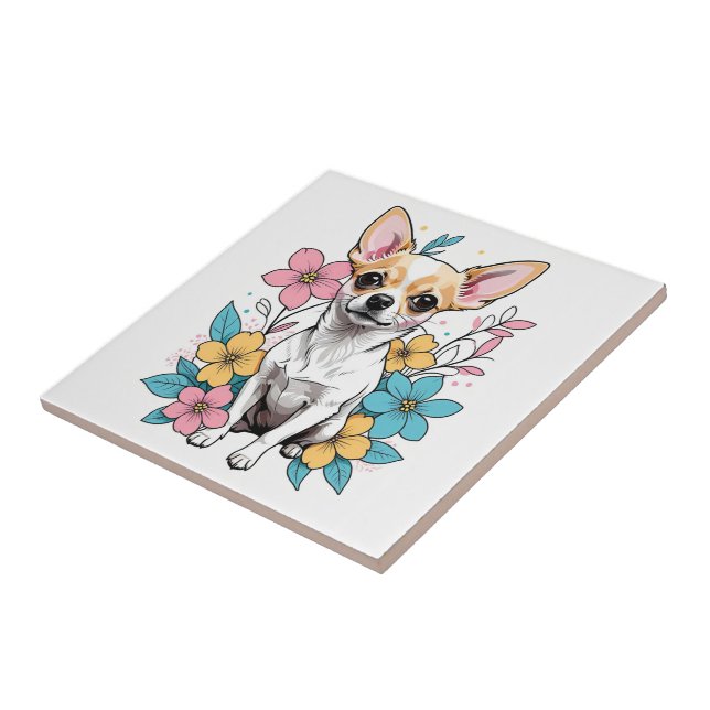 Spring Chihuahua Tile (Side)
