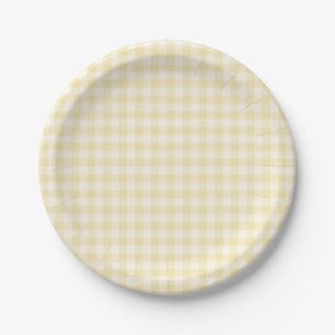 Spring Classic Gingham   Buttercream Paper Plate