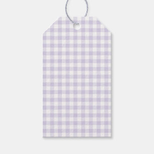 Spring Classic Gingham Dusty Lavender Gift Tags