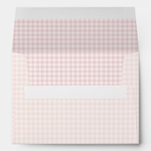 Spring Classic Gingham Soft Blush Envelope