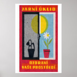 Spring Clean Your House - Matchbox Print - Czech