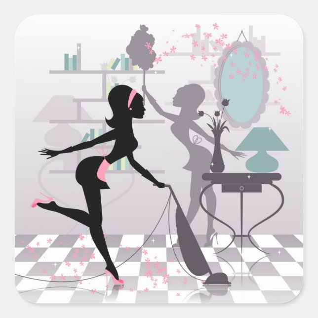 Spring Cleaning Square Sticker (Front)