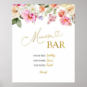 Spring Colorful Floral Mimosa Poster