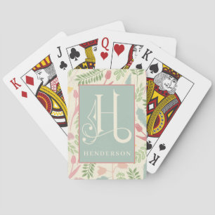 Spring Colour and Pattern H Monogram, Bicycle Pla Playing Cards