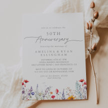 Spring Colour Wildflower 50th Wedding Anniversary