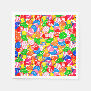 Spring Coloured Decorated Easter Eggs Party Napkin