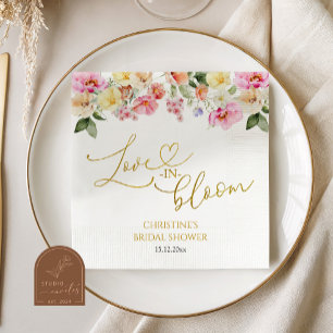 Spring Colourful Floral Bridal Shower Napkin