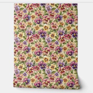 Spring colourful violets flowers purple floral wallpaper