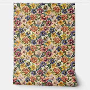 Spring colourful violets flowers purple floral wallpaper