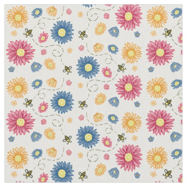 Spring Colours Fabric (Close Up)