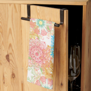 Spring Colours Flowered Kitchen Towel