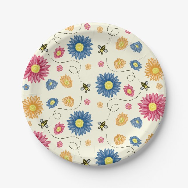 Spring Colours Paper Plate (Front)