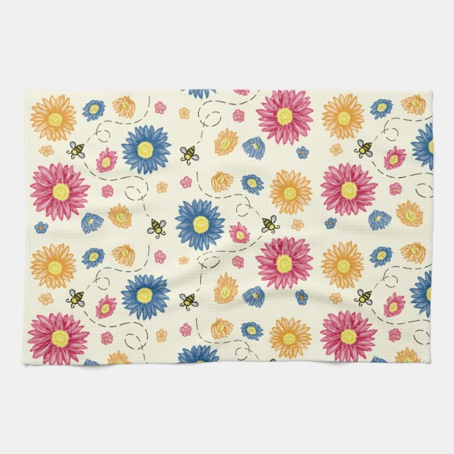 Spring Colours Tea Towel (Horizontal)