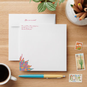 Spring Colours Wedding Envelope