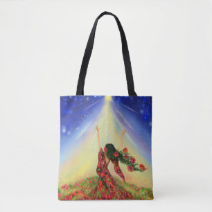 Spring Comes After Winter - Fantastic Flowers Girl Tote Bag