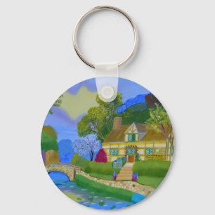 Spring Cottage Key Ring