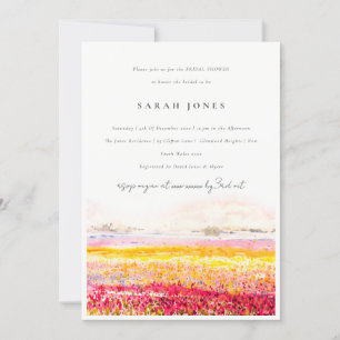 Spring Countryside Floral Landscape Bridal Shower Invitation