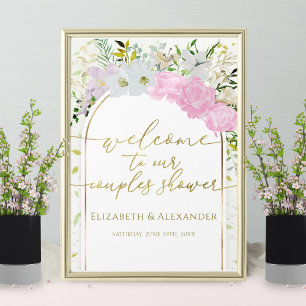 Spring Couples Shower Welcome Sign Wildflower