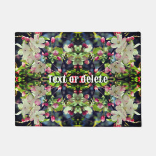 Spring Crabapple Blossoms Personalized Doormat