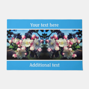 Spring Crabapple Flower Blossoms Personalised Doormat