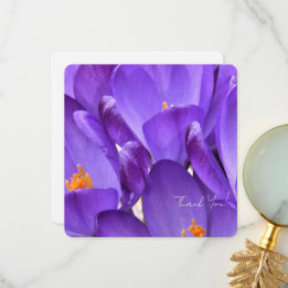 Spring Crocus Flower Photography Thank You Card