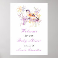 Spring Cute Bird Baby Shower