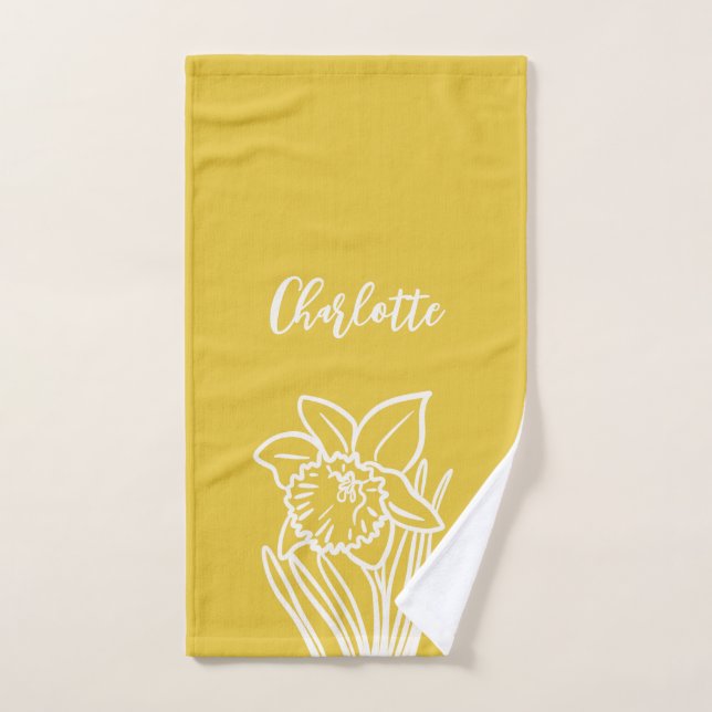Spring Daffodil  Bath Towel Set (Hand Towel)