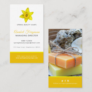 Spring daffodil company photo custom business card