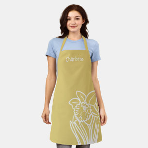 Spring Daffodil Fleece Blanket Apron