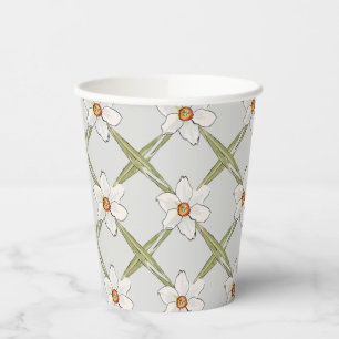 Spring Daffodil Flowers Baby Shower Paper Cups
