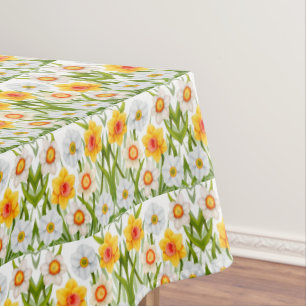 Spring Daffodil Garden Flowers Tablecloth
