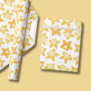 Spring Daffodil Pattern Wrapping Paper