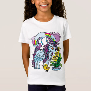 Spring Daffodils and Unicorn T-Shirt