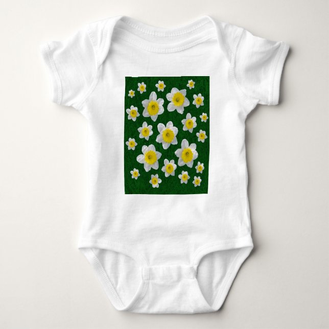 Spring Daffodils Baby Bodysuit (Front)