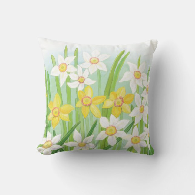 Spring Daffodils   Cushion (Front)