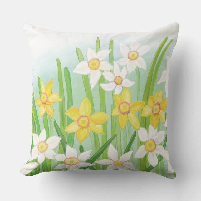 Spring Daffodils  Cushion (Front)