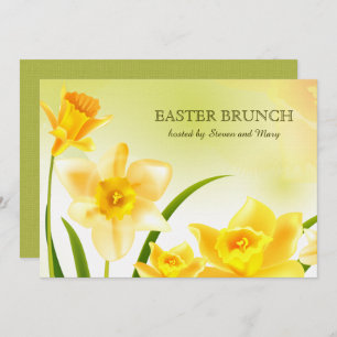 Spring Daffodils Custom Easter Brunch Invitation