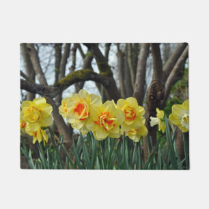 Spring daffodils doormat