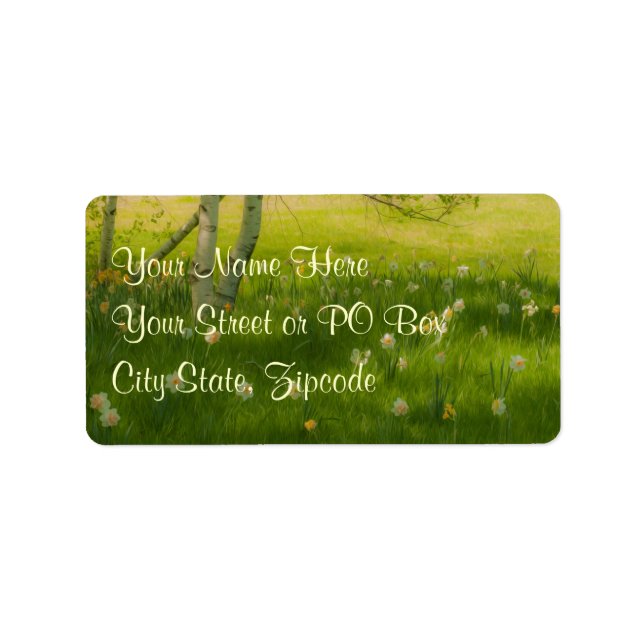 Spring Daffodils Label (Front)