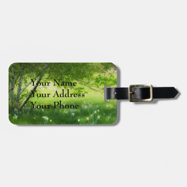 Spring Daffodils Luggage Tag (Front Horizontal)