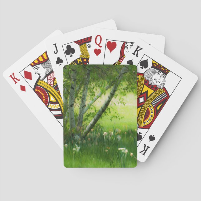 Spring Daffodils Playing Cards (Back)