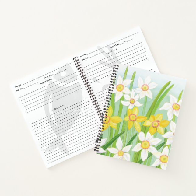 Spring Daffodils Recipe Notebook (Inside)