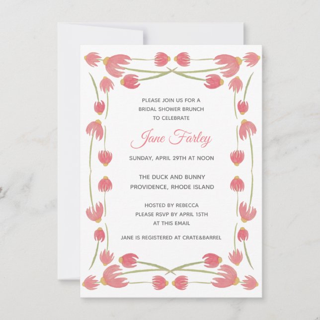 Spring Daisies Brunch Invitation (Front)