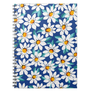Spring daisies: trendy floral pattern. notebook