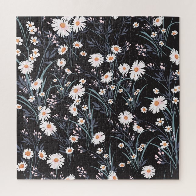 Spring Daisy Floral Seamless Design Jigsaw Puzzle (Vertical)