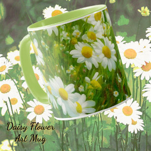 Spring Daisy Flowers Garden Art Mug Cup